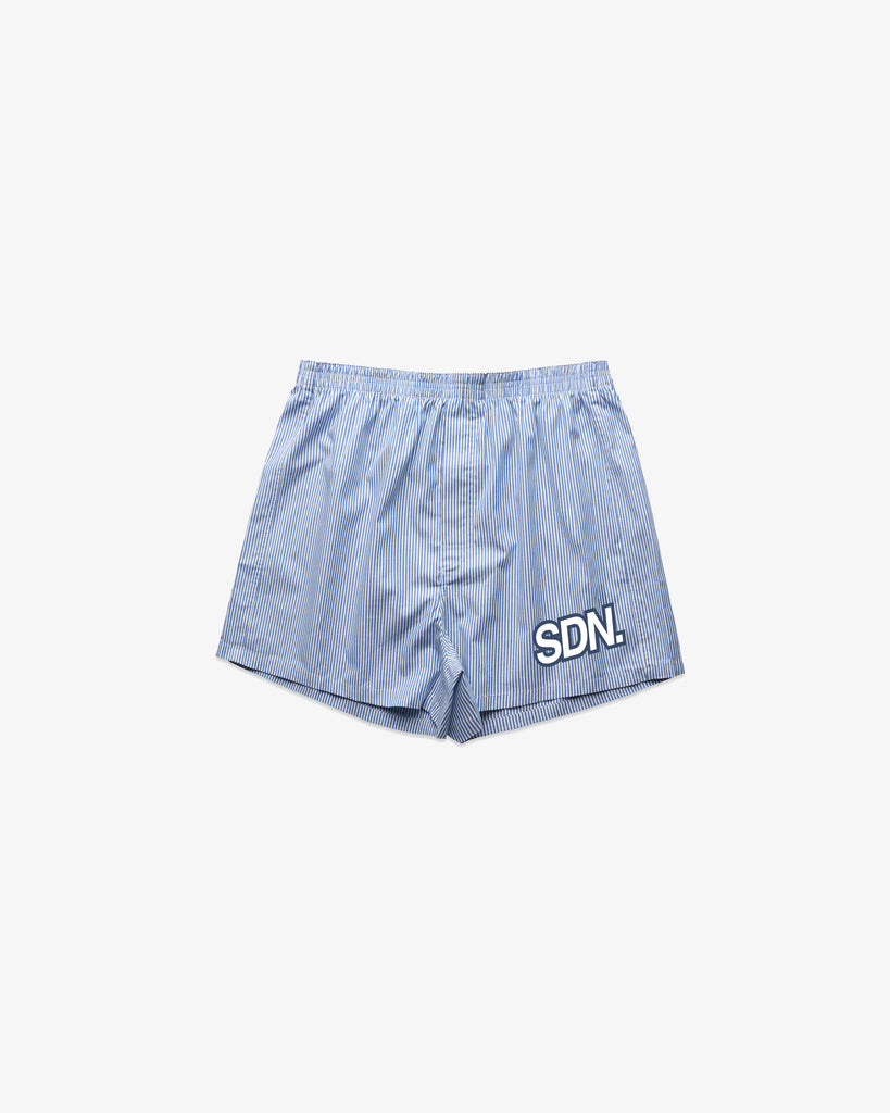 Boxer Shorts by The SDN. Brand – lightweight woven cotton shorts with silkscreen logo

The SDN. Brand Boxer Shorts – 100% cotton, two-color SDN. logo on left leg

Lightweight cotton boxer shorts, relaxed fit with elastic waistband by The SDN. Brand